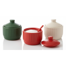 AÇUCAREIRO DE CERAMICA 250ML FRIZADO SORTIDO